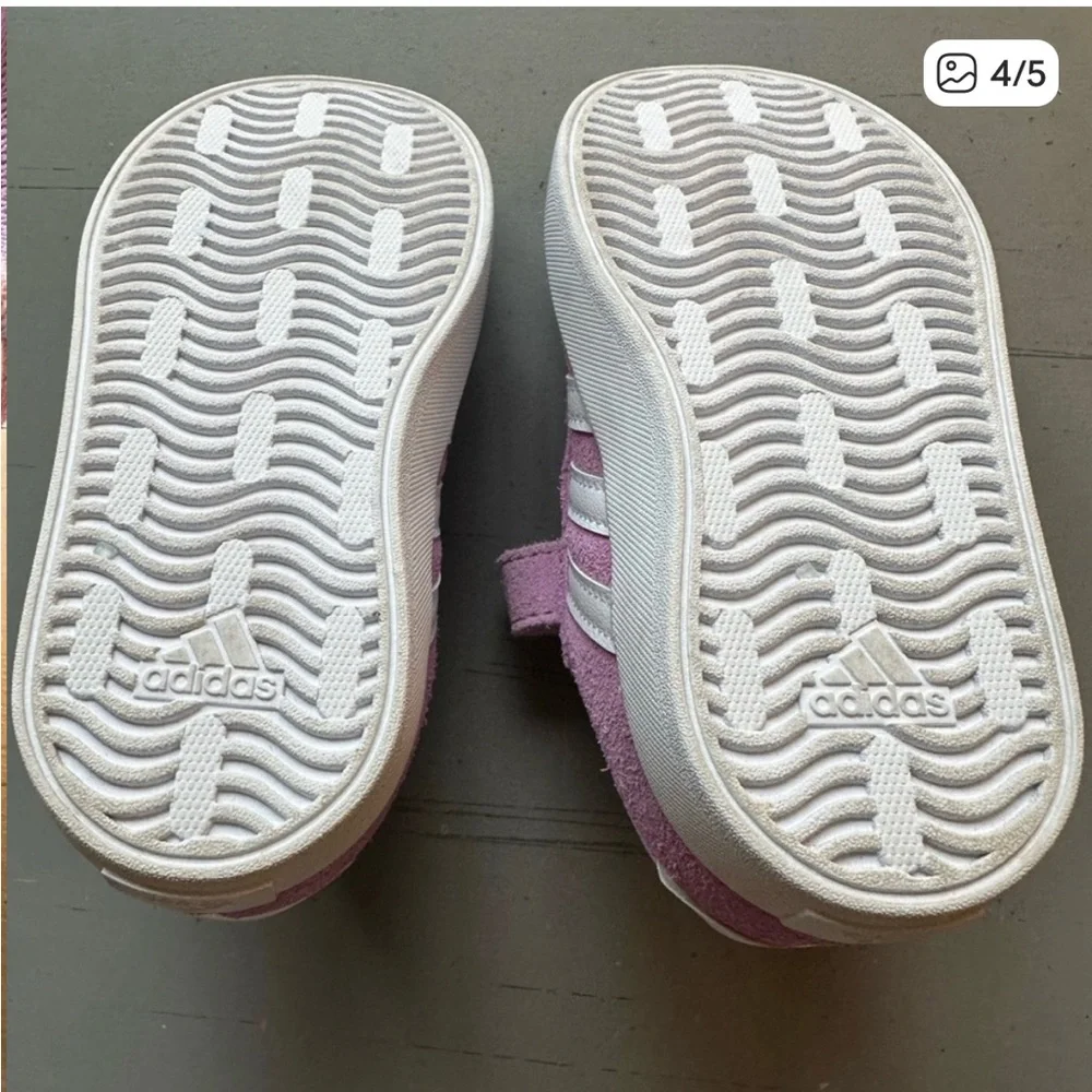 Adidas Toddler size 6 Purple and White Sneakers - Picture 3 of 3